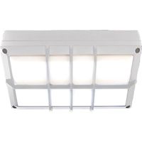 Светильник накладной Ecola B4158S 2хGX53 220В 10Вт Прямоугольный с решеткой IP65 Белый картинка 